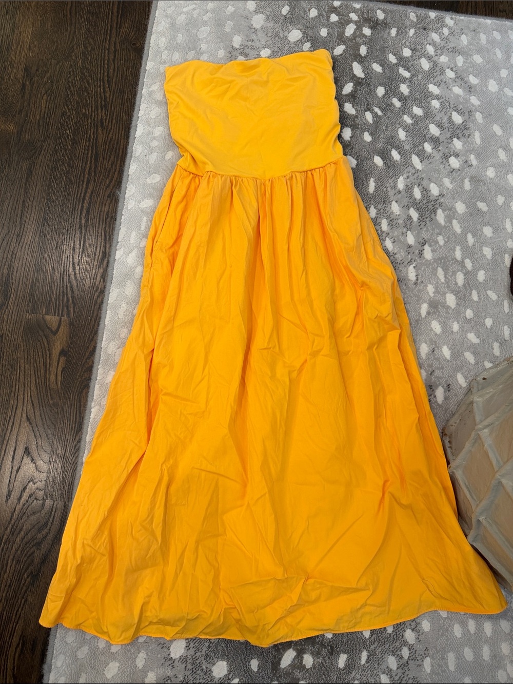 SPANX Strapless Bright Yellow Dress